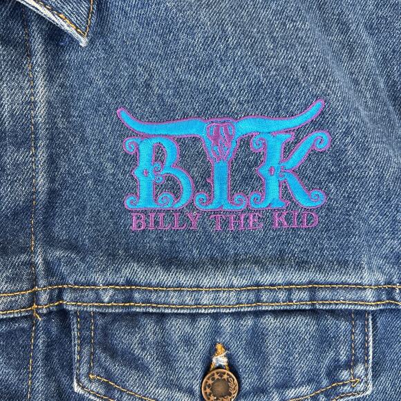 Vintage Billy Dean Billy The Kid Tour Whoa Denim Jacket Size Lg Country Music FS - Picture 5 of 10